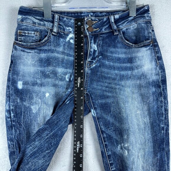 Soho New York Company Curvy Boyfriend Jeans Acid Wash Denim Womens Blue Size 2 - Picture 8 of 11